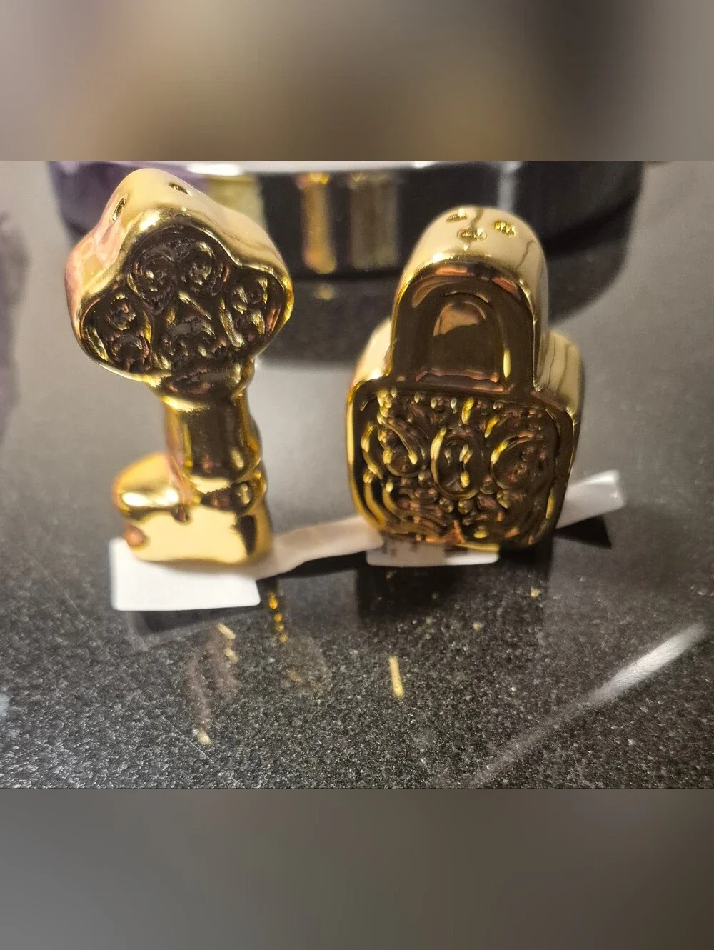 Gold-tone Salt & Pepper Set